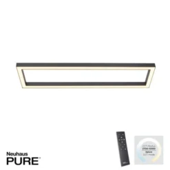 Neuhaus PURE® LED Deckenleuchte PURE Lines Square graphite Frame 110x30cm dimmbar