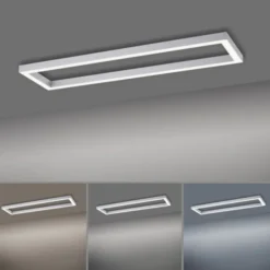 Neuhaus PURE® LED Deckenleuchte PURE Lines Square diamond, (alu) Frame 110x30cm