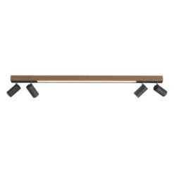 Neuhaus PURE® LED Deckenleuchte PURE Lines Spot, oak/graphite, dimmbar, CCT, drehbar