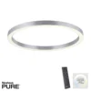 Neuhaus PURE® LED Deckenleuchte PURE Lines Round, diamond (alu), 70x70, dimmbar, FB