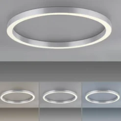 Neuhaus PURE® LED Deckenleuchte PURE Lines Round, diamond (alu), 70x70, dimmbar, FB