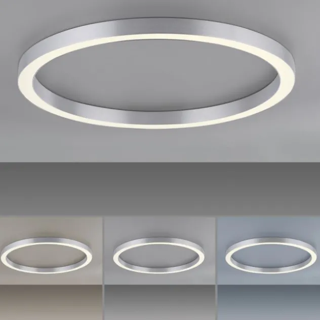 Neuhaus PURE® LED Deckenleuchte PURE Lines Round, diamond (alu), 70x70, dimmbar, FB
