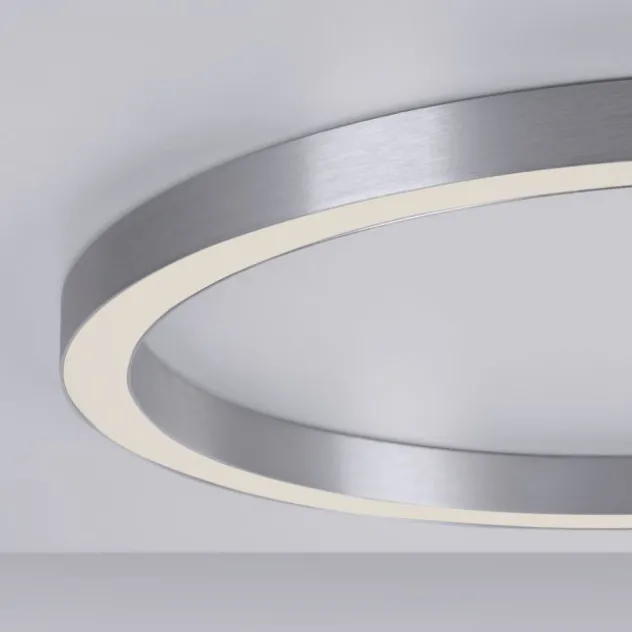 Neuhaus PURE® LED Deckenleuchte PURE Lines Round, diamond (alu), 70x70, dimmbar, FB