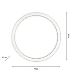 Neuhaus PURE® LED Deckenleuchte PURE Lines Round, diamond (alu), 70x70, dimmbar, FB