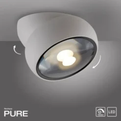 Neuhaus PURE® LED Deckenleuchte PURE Move, snow, dimmbar, dreh- und schwenkbar, Tronicdimmer