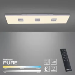 Neuhaus PURE® LED Deckenleuchte PURE Neo, aluminium gebürstet, 120x30cm, dimmbar