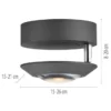Neuhaus PURE® LED Deckenleuchte PURE Oculis, black pearl , Tronicdimmer, dreh+schwenkbar