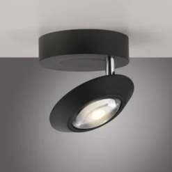 Neuhaus PURE® LED Deckenleuchte PURE Oculis, black pearl , Tronicdimmer, dreh+schwenkbar