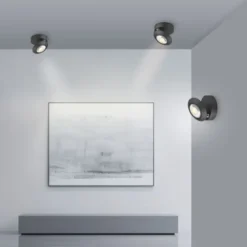 Neuhaus PURE® LED Deckenleuchte PURE Oculis, black pearl , Tronicdimmer, dreh+schwenkbar