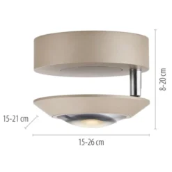 Neuhaus PURE® LED Deckenleuchte PURE Oculis, bronce, Tronicdimmer, dreh+schwenkbar