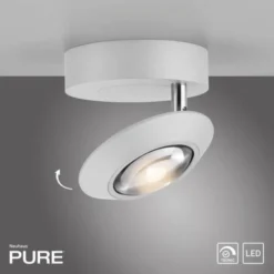 Neuhaus PURE® LED Deckenleuchte PURE Oculis, snow, Tronicdimmer, dreh+schwenkbar