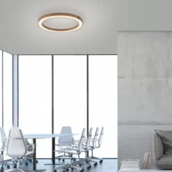 Neuhaus PURE® LED Deckenleuchte PURE LINES ROUND, Eiche geölt, 50 cm, dimmbar