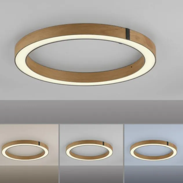 Neuhaus PURE® LED Deckenleuchte PURE LINES ROUND, Eiche geölt, 50 cm, dimmbar