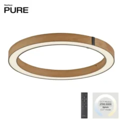 Neuhaus PURE® LED Deckenleuchte PURE LINES ROUND, Eiche geölt, 50 cm, dimmbar