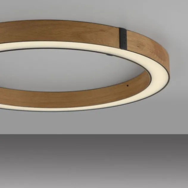 Neuhaus PURE® LED Deckenleuchte PURE LINES ROUND, Eiche geölt, 50 cm, dimmbar