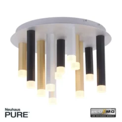 Neuhaus PURE® LED-Deckenleuchte PURE Gemin, Aluminium gebürstet, puristisches Design