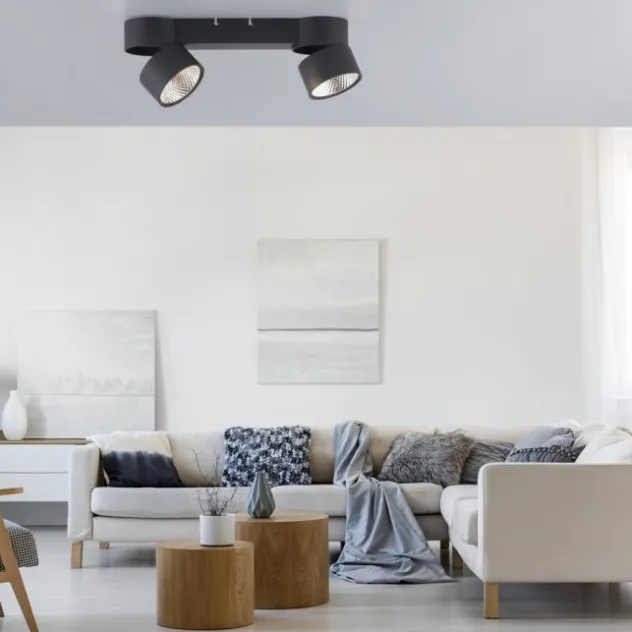 Neuhaus PURE® LED Deckenleuchte PURE Nola, schwarz, 2-flammig, drehbar, dimmbar