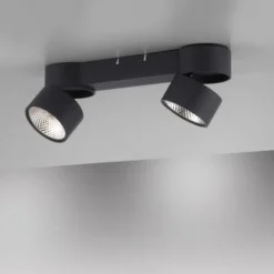 Neuhaus PURE® LED Deckenleuchte PURE Nola, schwarz, 2-flammig, drehbar, dimmbar