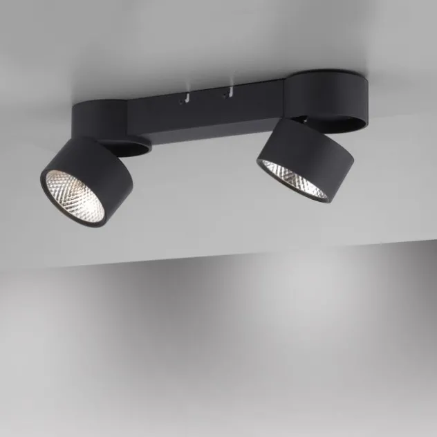 Neuhaus PURE® LED Deckenleuchte PURE Nola, schwarz, 2-flammig, drehbar, dimmbar