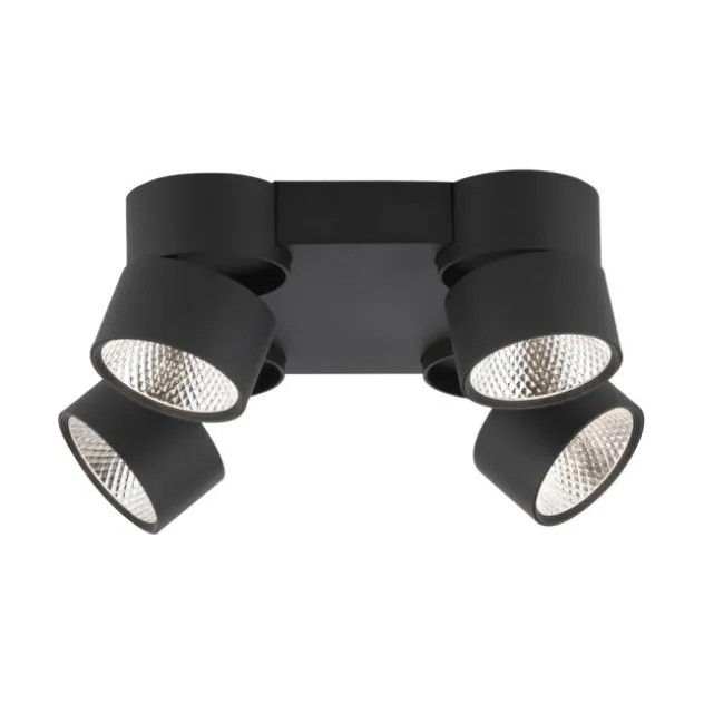 Neuhaus PURE® LED Deckenleuchte PURE Nola, schwarz, 4-flammig, drehbar, dimmbar