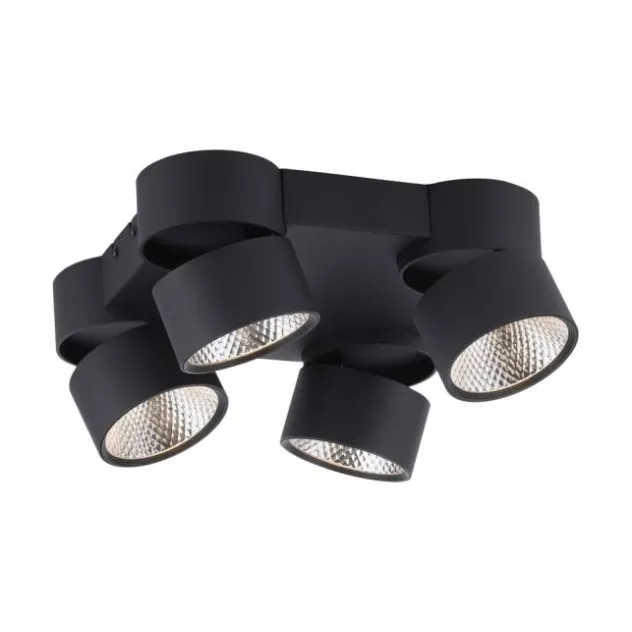 Neuhaus PURE® LED Deckenleuchte PURE Nola, schwarz, 4-flammig, drehbar, dimmbar