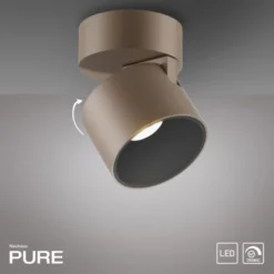 Neuhaus PURE® LED Deckenleuchte PURE Cup, bronce, dimmbar, dreh- und schwenkbar