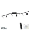Neuhaus PURE® LED Deckenstrahler PURE Mira, black pearl, 6-flammig, dimmbar, CCT