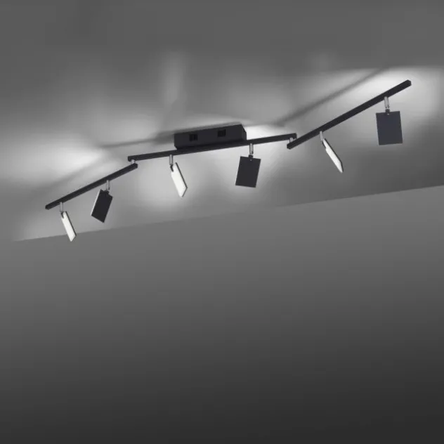 Neuhaus PURE® LED Deckenstrahler PURE Mira, black pearl, 6-flammig, dimmbar, CCT