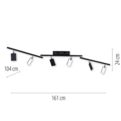 Neuhaus PURE® LED Deckenstrahler PURE Mira, black pearl, 6-flammig, dimmbar, CCT