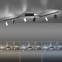 Neuhaus PURE® LED Deckenstrahler PURE Mira, black pearl, 6-flammig, dimmbar, CCT