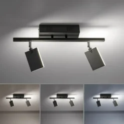 Neuhaus PURE® LED Deckenstrahler PURE Mira, black-pearl, 2-flammig, dimmbar, CCT