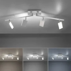 Neuhaus PURE® LED Deckenstrahler PURE Mira, diamond (alu), 4-flammig, dimmbar CCT
