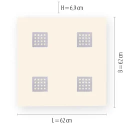 Neuhaus PURE® LED-Panel PURE Neo, aluminium gebürstet, 62x62cm, dimmbar