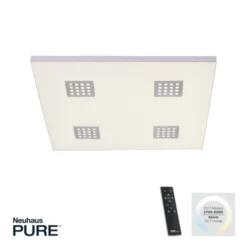 Neuhaus PURE® LED-Panel PURE Neo, aluminium gebürstet, 62x62cm, dimmbar