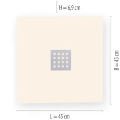 Neuhaus PURE® LED-Panel PURE Neo, Alu, 45x45cm, CCT, Fernbedienung