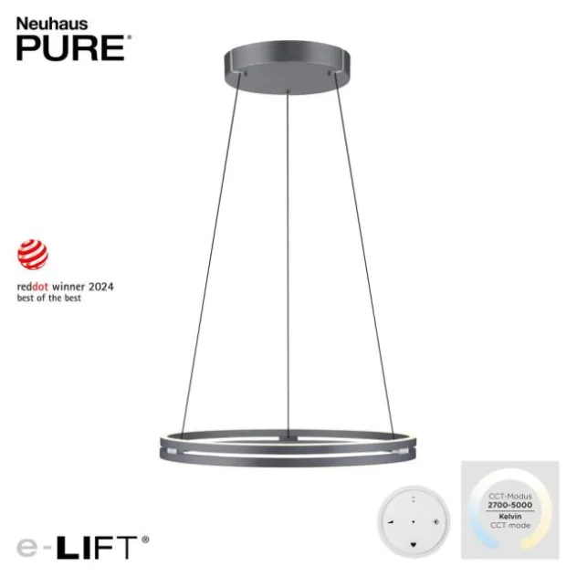Neuhaus PURE® LED Pendelleuchte PURE E-Loop mystic grey (grau)