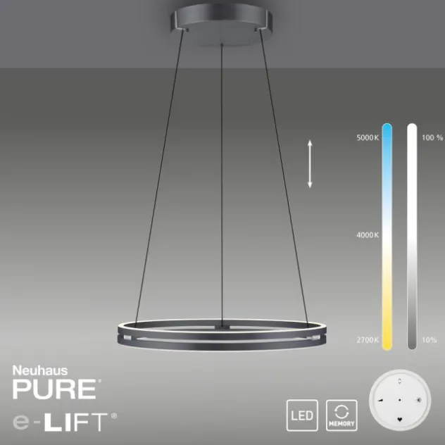 Neuhaus PURE® LED Pendelleuchte PURE E-Loop mystic grey (grau)