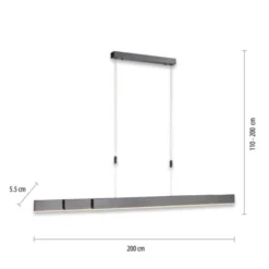 Neuhaus PURE® LED Pendelleuchte PURE Moto e-SLIDE® platin (grau)