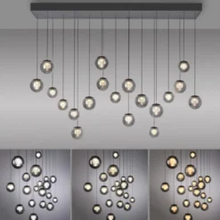 Neuhaus PURE® LED Pendelleuchte PURE Popup, mystic grey, 19-flammig