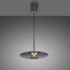 Neuhaus PURE® LED Pendelleuchte PURE E-Vitrum, platin (grau), höhenverstellbar