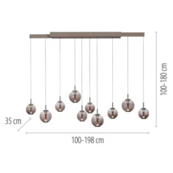 Neuhaus PURE® LED Pendelleuchte PURE E-Infinity, bronce mit e-Slide Funktion
