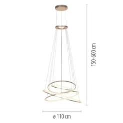 Neuhaus PURE® LED Pendelleuchte PURE Flying Rings,bronce