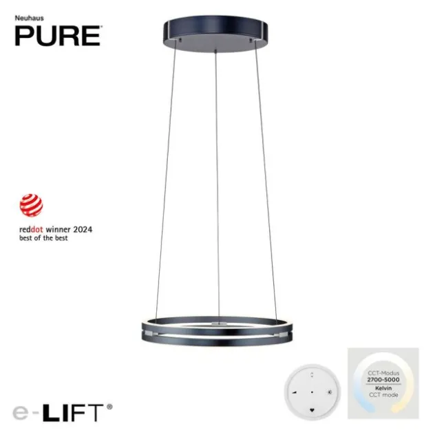 Neuhaus PURE® LED Pendelleuchte PURE E-Loop mystic-grey (grau)