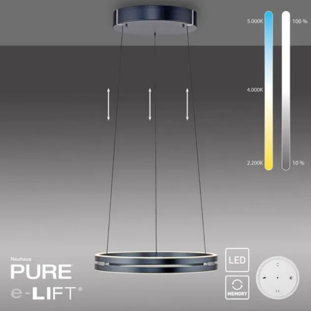 Neuhaus PURE® LED Pendelleuchte PURE E-Loop mystic-grey (grau)