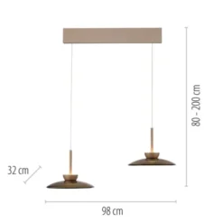 Neuhaus PURE® LED Pendelleuchte Pure Moon, bronce, höhenverstellbar, dimmbar