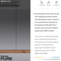 Neuhaus PURE® LED Pendelleuchte PURE Moto-Rise oak/black pearl