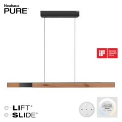 Neuhaus PURE® LED Pendelleuchte PURE Moto-Rise oak/black pearl