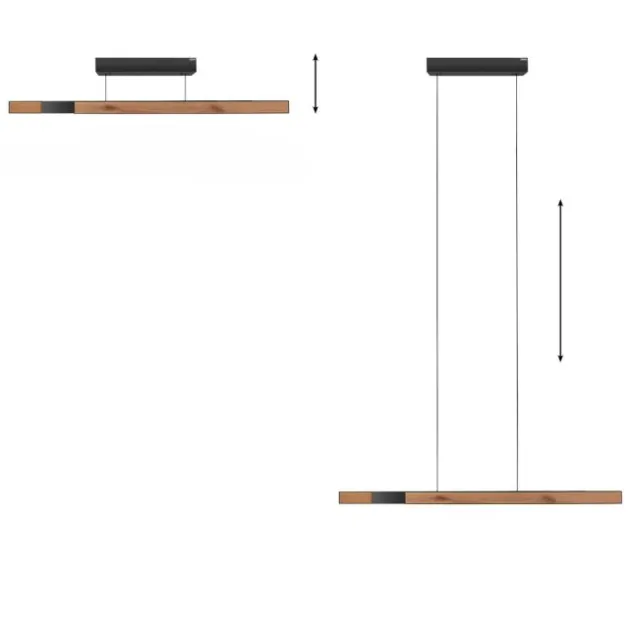 Neuhaus PURE® LED Pendelleuchte PURE Moto-Rise oak/black pearl