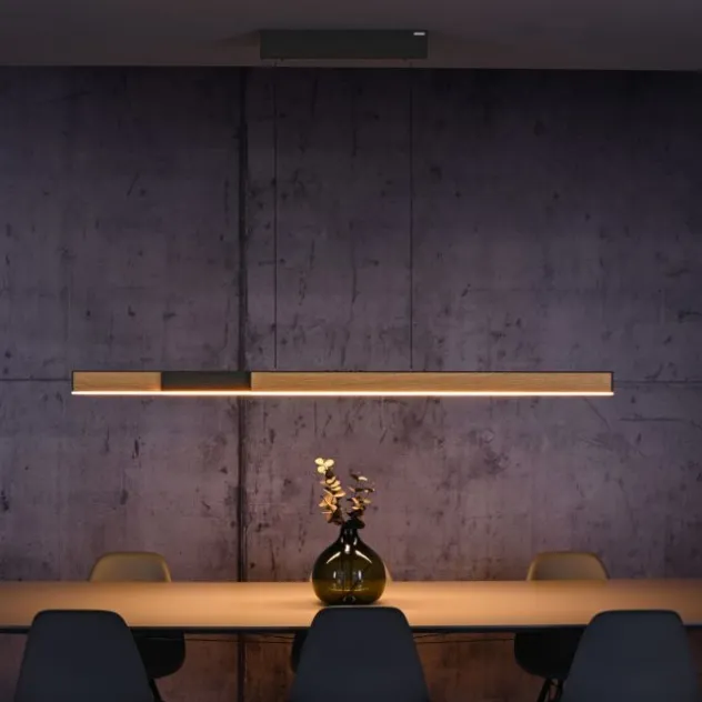 Neuhaus PURE® LED Pendelleuchte PURE Moto-Rise oak/black pearl