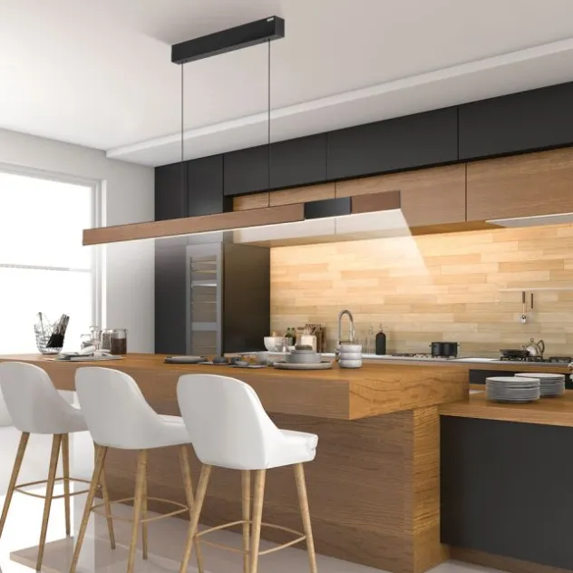Neuhaus PURE® LED Pendelleuchte PURE Moto-Rise oak/black pearl
